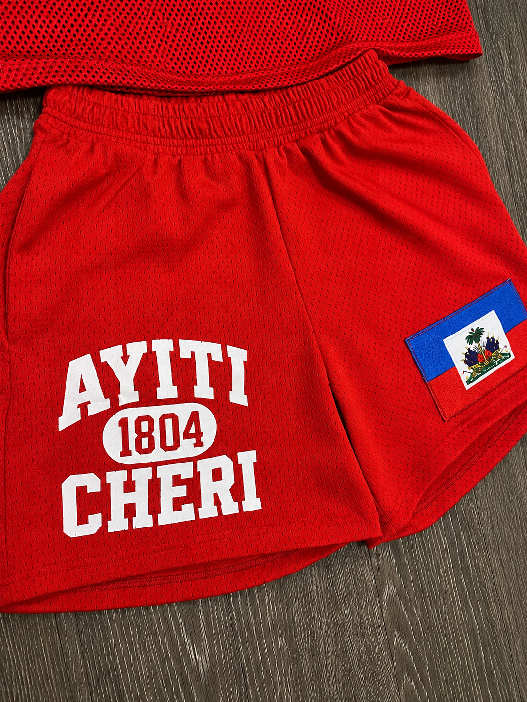 Ayiti Cheri Mesh Short (Red)