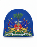 H/Flag Rhinestones Beanie Blue