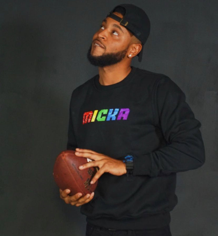 Micka Rainbow Lightning Crew Neck (Black)